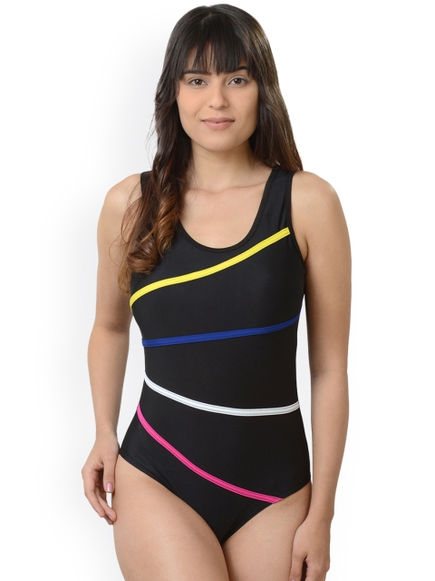 

Da Intimo Women Black Printed Bodysuit DIS152