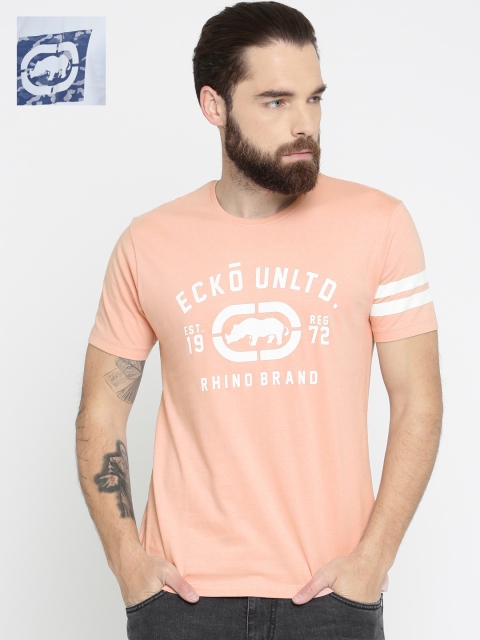 

Ecko Unltd Pack Of 2 Printed Slim Fit T-shirts, Pink