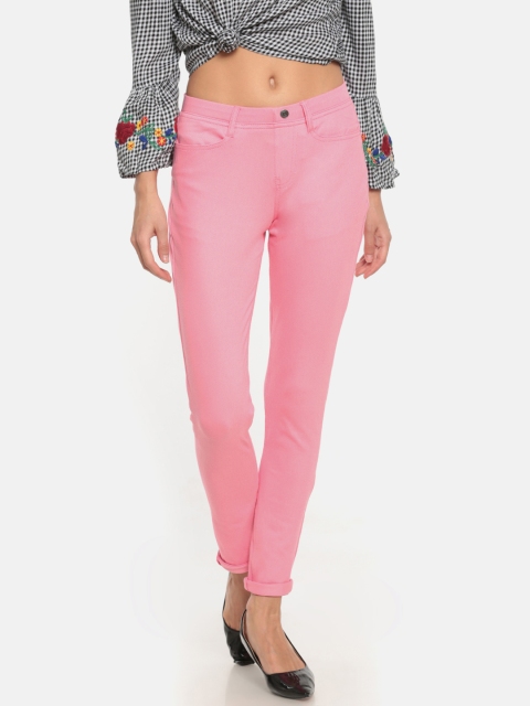 

Go Colors Women Pink Super Stretch Solid Jeggings