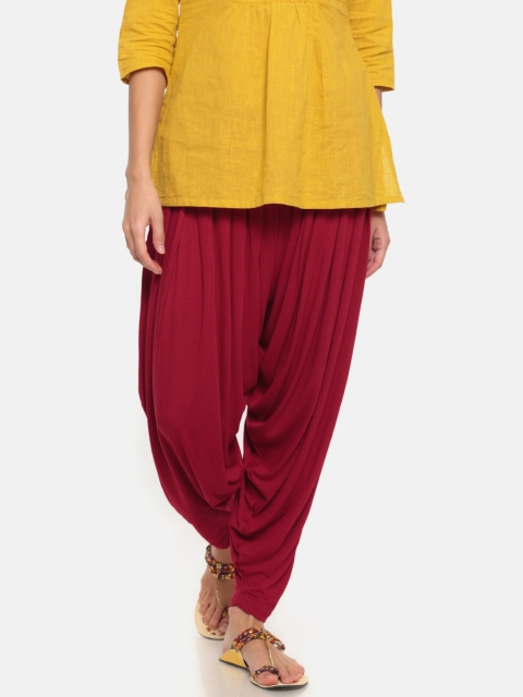 

Go Colors Maroon Relaxed Fit Solid Wrinkle Resistant Patiala