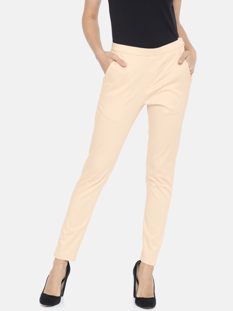 

Go Colors Women Beige Smart Tapered Fit Solid Trousers