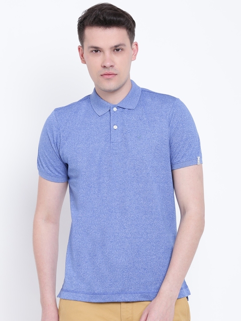 

Blackberrys Men Blue Solid Polo Collar T-shirt