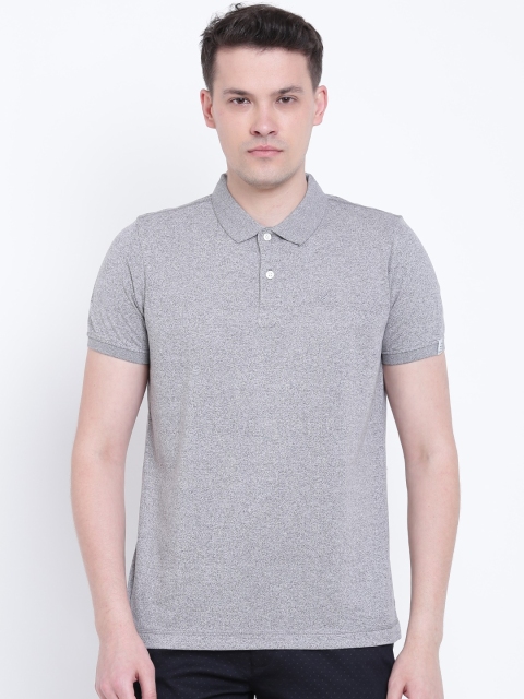 

Blackberrys Men Grey Solid Polo Collar T-shirt