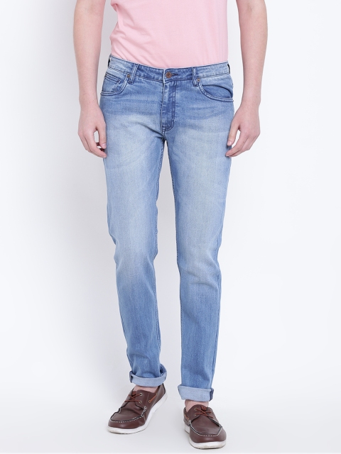 

Blackberrys Men Blue Buff Slim Fit Low-Rise Clean Look Stretchable Jeans