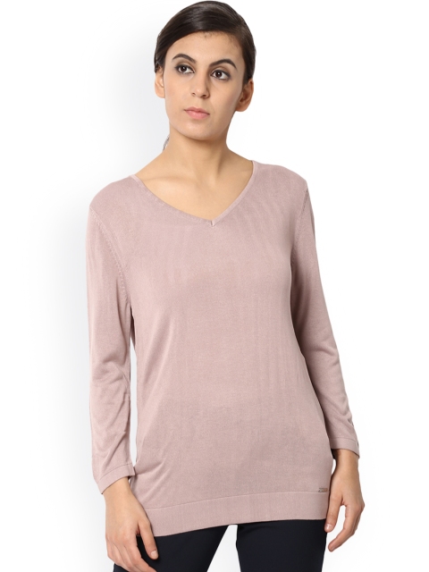 

Van Heusen Woman Women Beige Solid Top