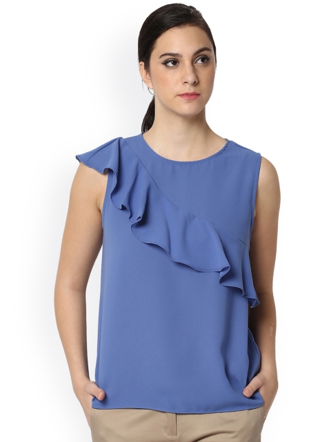 

Van Heusen Woman Women Blue Solid Top