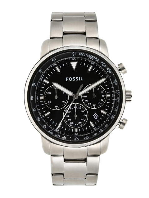 

Fossil Men Black & Silver-Toned Analogue Watch