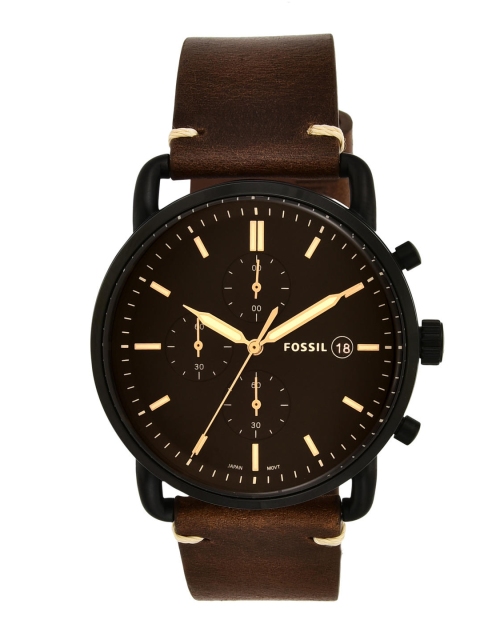 

Fossil Men Coffee Brown & Black Analogue Watch