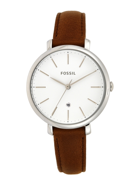 

Fossil Women White & Silver-Toned Analogue Watch