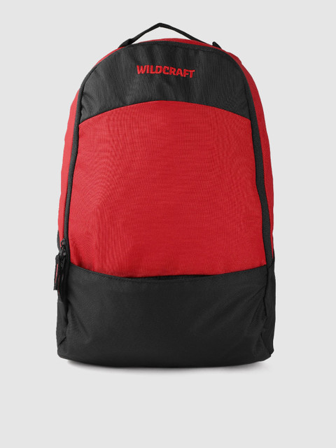 

Wildcraft Unisex Red & Black Colourblocked Backpack