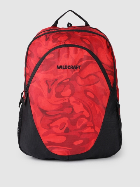 

Wildcraft Unisex Red & Black Colourblocked Backpack