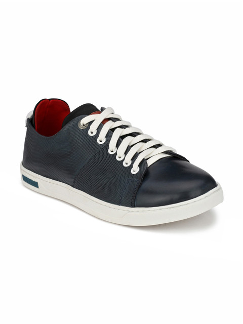 

Alberto Torresi Men Blue Leather Sneakers