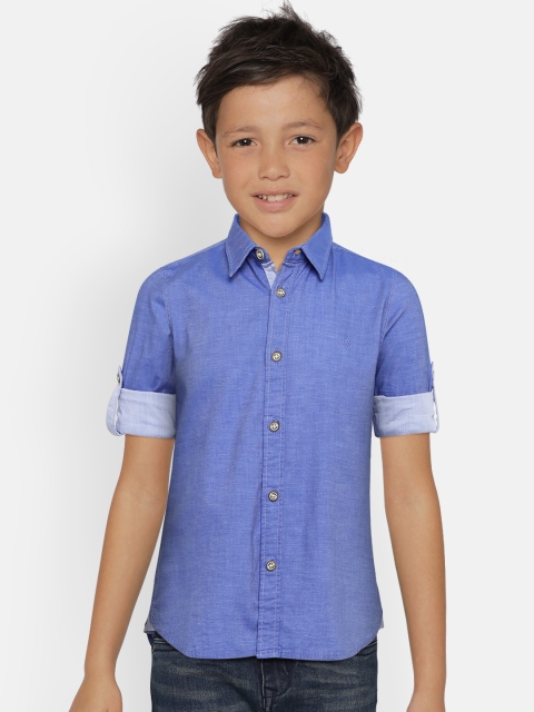 

Indian Terrain Boys Blue Solid Casual Shirt