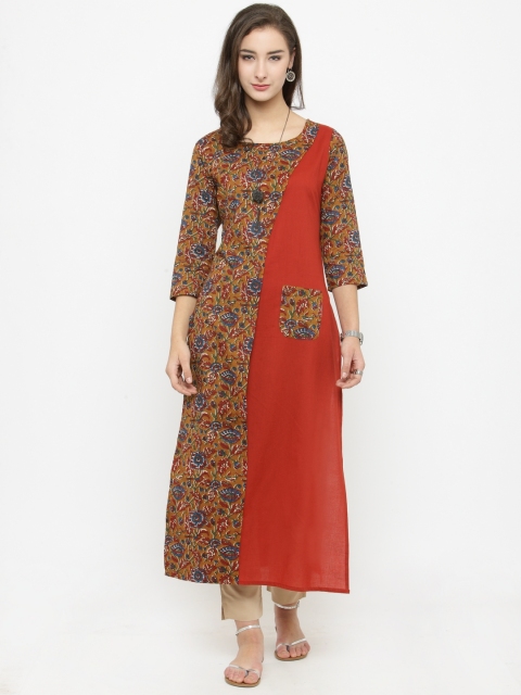 

Varanga Kalamkari Printed Kurta, Rust