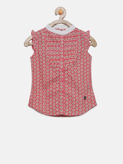 

U.S. Polo Assn. Kids Girls Pink Printed Top