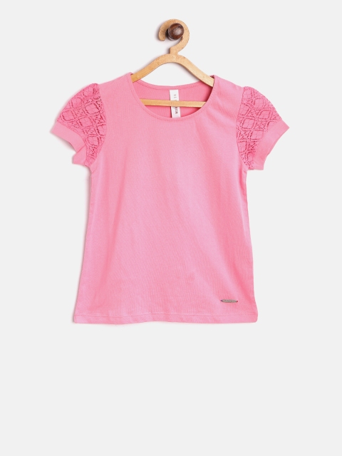 

U.S. Polo Assn. Kids Girls Pink Solid Top