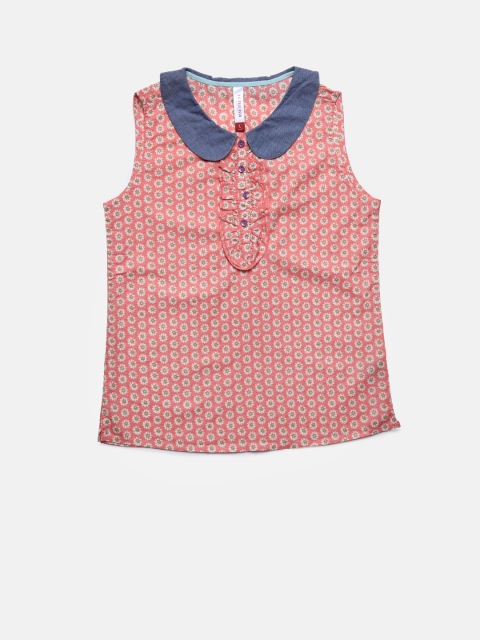 

U.S. Polo Assn. Kids Girls Pink Printed Top