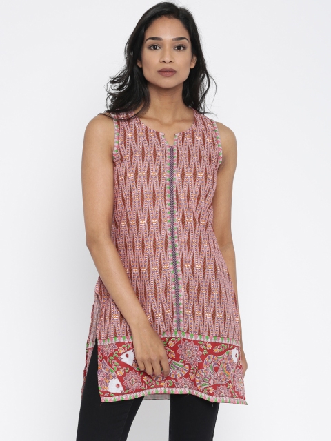 

Aurelia Women Multicoloured Printed Pure Cotton Kurti, Multi