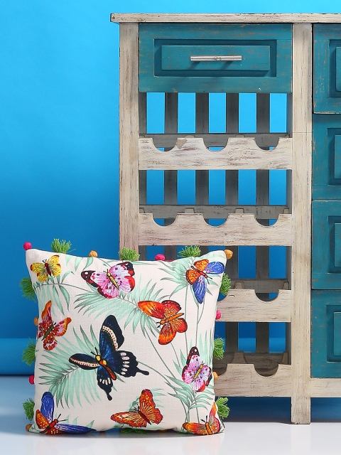 

AMOROSA Multicoloured Printed Square Cushion Cover, Multi