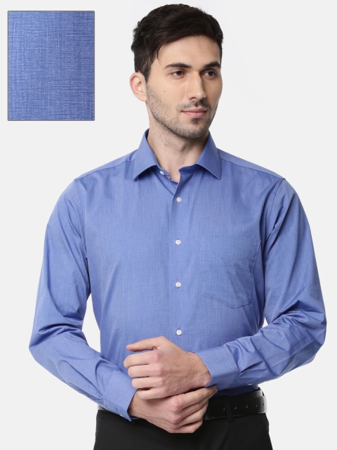 

Van Heusen Men Blue Custom Slim Fit Solid Formal Shirt