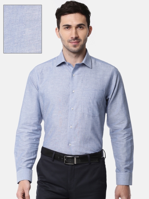 

Van Heusen Men Blue Custom Slim Fit Solid Formal Shirt