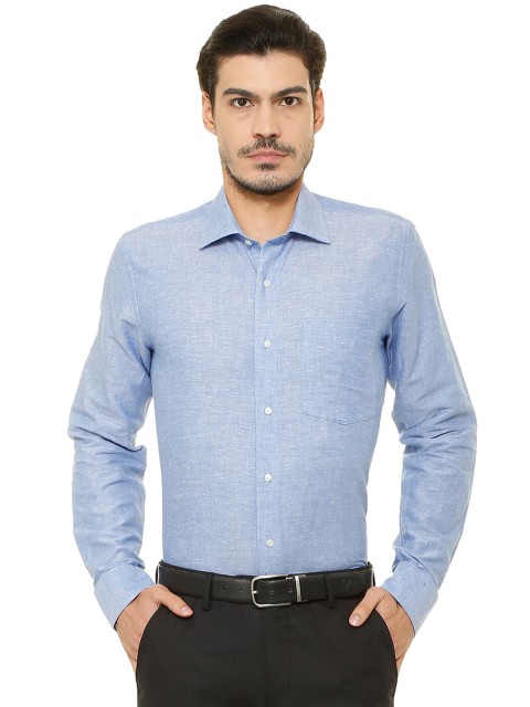

Van Heusen Men Blue Slim Fit Solid Casual Shirt
