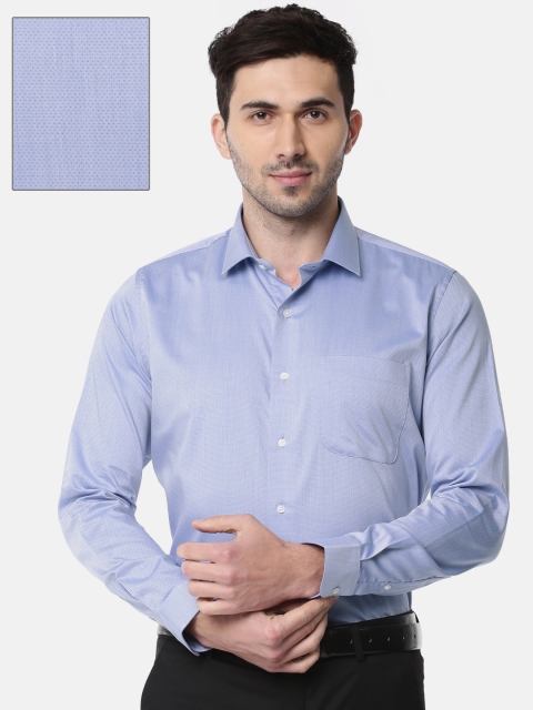 

Van Heusen Men Blue Slim Fit Self-Design Formal Shirt