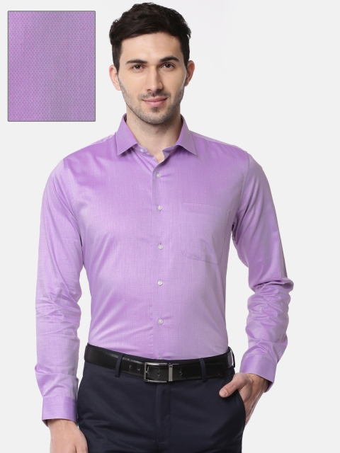 

Van Heusen Men Purple Slim Fit Self-Design Formal Shirt