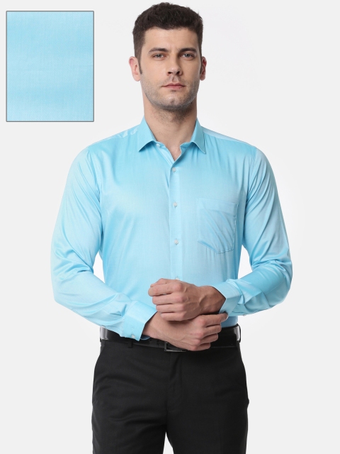 

Van Heusen Men Blue Custom Regular Fit Solid Casual Shirt