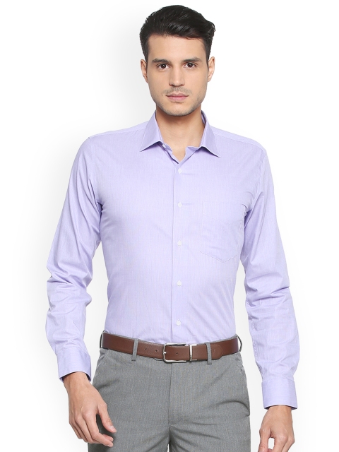 

Van Heusen Men Lavender Regular Fit Solid Formal Shirt