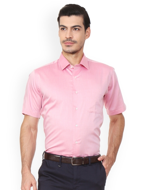 

Van Heusen Men Pink Regular Fit Self Design Formal Shirt