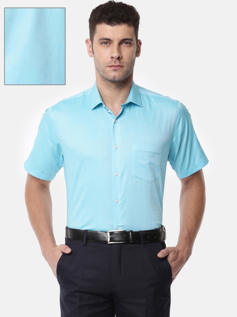 

Van Heusen Men Blue Custom Regular Fit Solid Formal Shirt