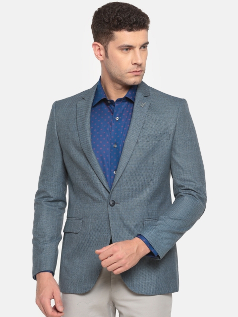 

Van Heusen Men Blue Single-Breasted Ultra Slim Fit Formal Blazer