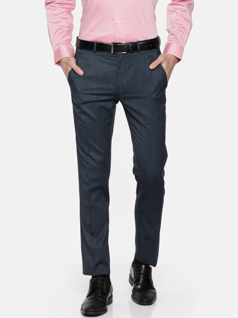 

Van Heusen Men Blue Skinny Fit Solid Formal Trousers