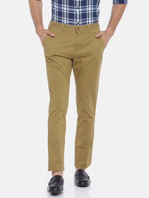 

Van Heusen Sport Men Khaki Tapered Fit Solid Chinos