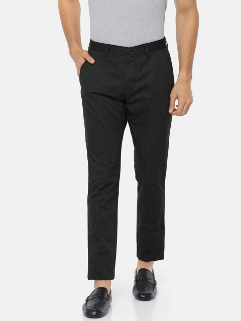 

Van Heusen Sport Men Black Tapered Fit Printed Regular Trousers
