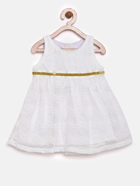 

Little Kangaroos Girls White Lace Fit & Flare Dress