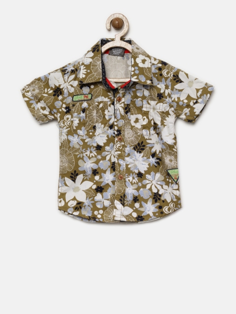 

Little Kangaroos Boys Multicoloured Slim Fit Printed Casual Shirt, Multi