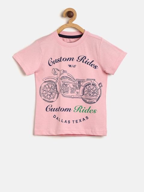 

Cherokee Boys Pink Printed Round Neck T-shirt