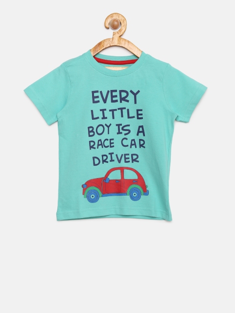 

Cherokee Boys Sea Green Printed Round Neck T-shirt