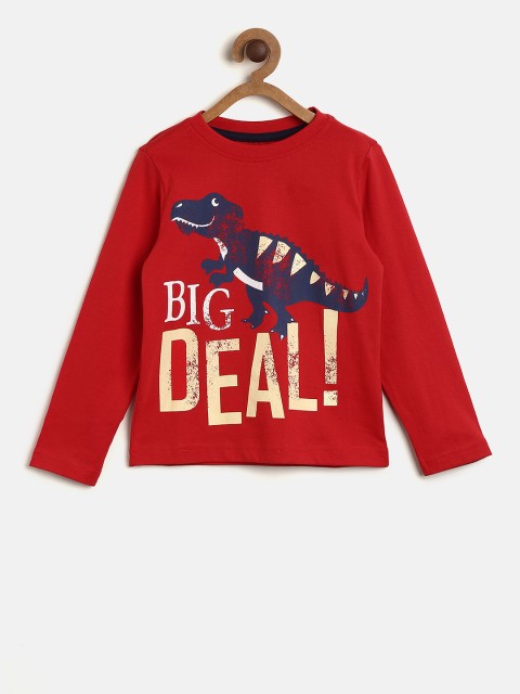 

Cherokee Boys Red Printed Round Neck T-shirt