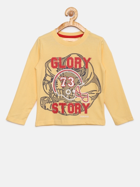 

Cherokee Boys Yellow Printed T-shirt