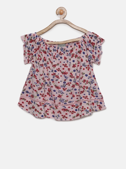 

Cherokee Girls Pink Printed Top