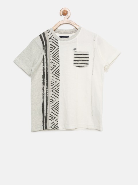 

Cherokee Boys Off-White Printed Round Neck T-shirt
