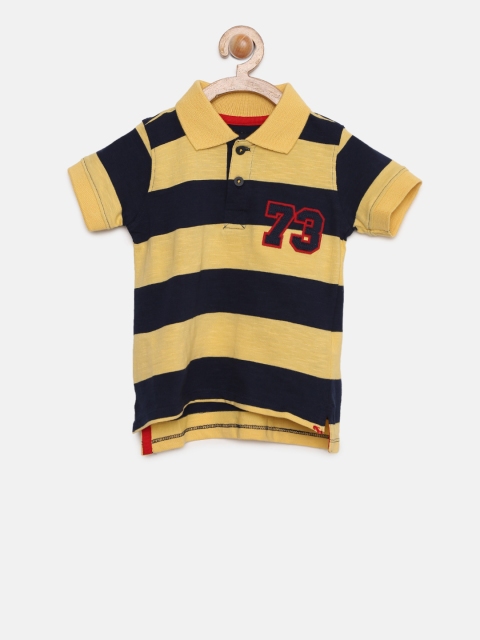 

Cherokee Boys Yellow Striped Polo Collar T-shirt
