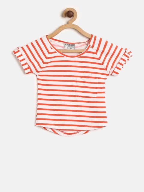 

Cherokee Girls Off-White & Red Striped Top
