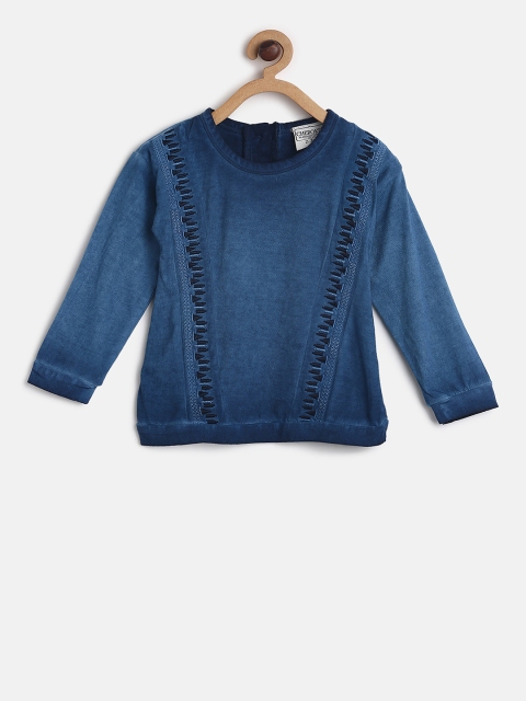 

Cherokee Girls Blue Self Design Top