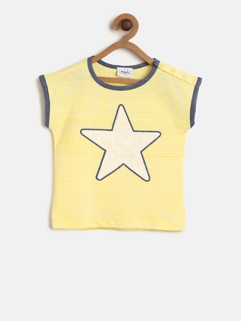 

Donuts Girls Yellow Printed Round Neck T-shirt