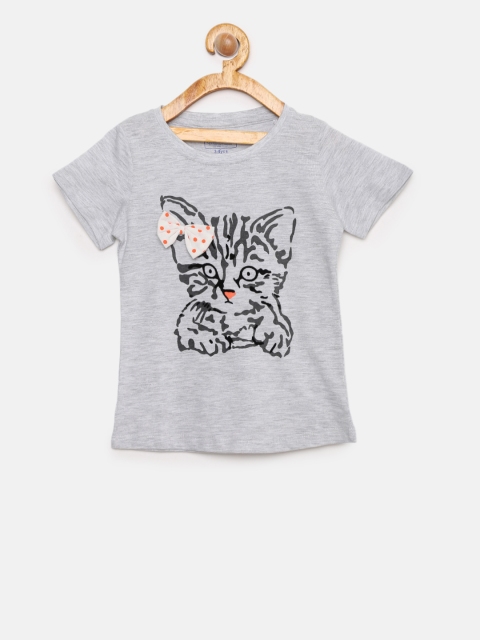 

Cherokee Girls Grey Printed T-shirt