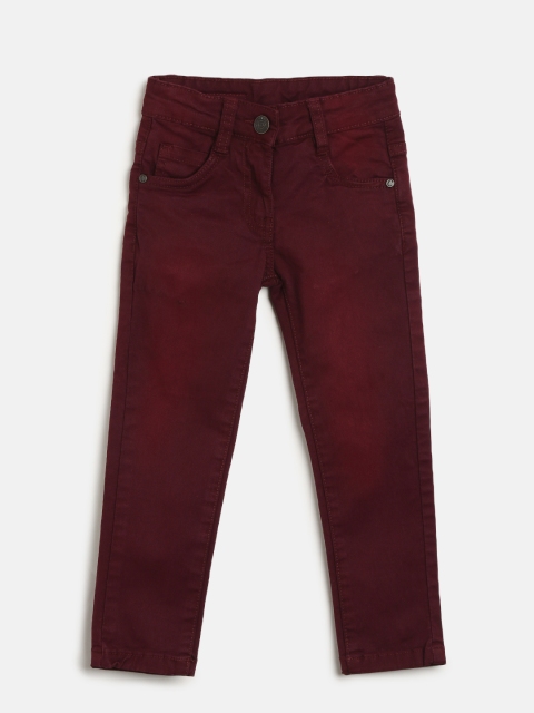 

Cherokee Girls Burgundy Regular Fit Mid-Rise Clean Look Jeans